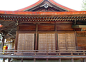筑紫神社拝殿左側面