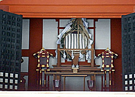 英彦山神宮奉幣殿内部