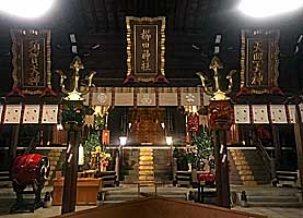 櫛田神社拝殿内部