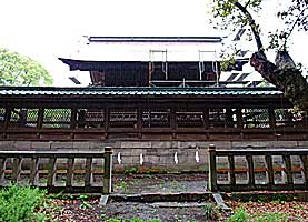 柳川三柱神社本殿背面