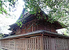 柳川日吉神社本殿左背面