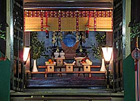 柳川日吉神社拝殿内部
