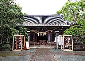 柳川日吉神社拝殿正面