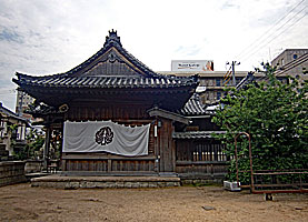 姫路十二所神社社殿全景左側面