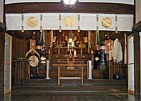 芦屋神社拝殿内部