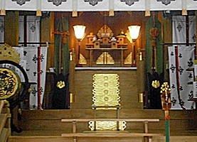 船詰神社拝殿内部