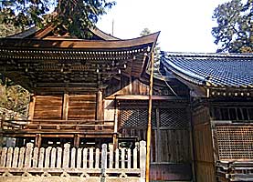 林田八幡神社本殿・幣殿右側面