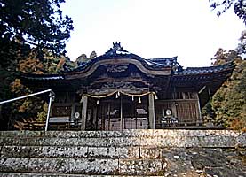 林田八幡神社拝殿遠景左より