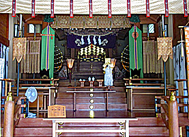 猪名野東天神社拝殿内部
