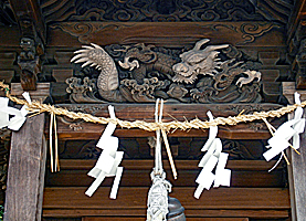 揖西神戸神社奥之院社殿彫刻