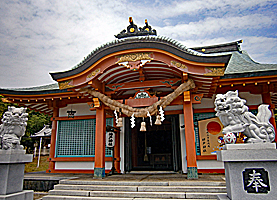 揖西神戸神社拝殿向拝左より