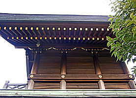 長田駒林神社本殿背面