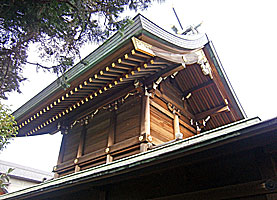 長田駒林神社本殿右背面