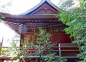 鍬溪神社拝殿左側面