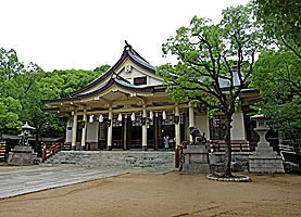 湊川神社拝殿近景左より