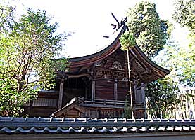 志染御坂神社本殿左側面
