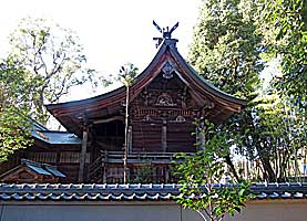 志染御坂神社本殿左側面