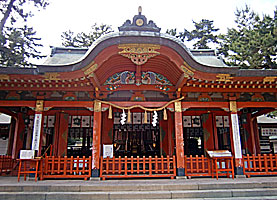 長田神社拝殿近景