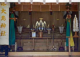 尼崎大島神社拝殿内部