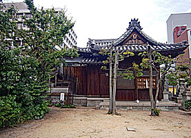 於菊神社社殿全景右側面