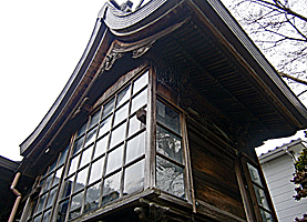 姫路白川神社本殿左背面