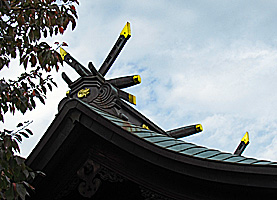 南宮宇佐八幡神社（脇浜神社）本殿千木・鰹木