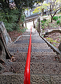 夢野八幡神社参道を見下ろす