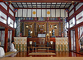 鹿児島神宮幣殿内部