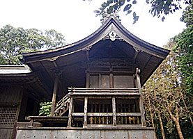 江田神社本殿左側面