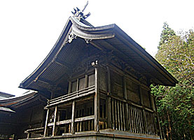 江田神社本殿左背面