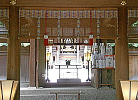 飛鳥坐神社拝殿内部
