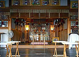 下田鹿島神社拝殿内部