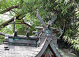 三輪坐琴比羅神社社殿千木・鰹木