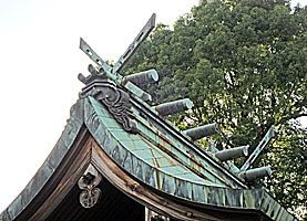 柳澤神社本殿千木