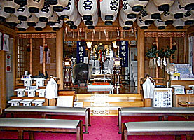沖田神社拝殿内部