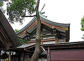 阿部野神社本殿左側面