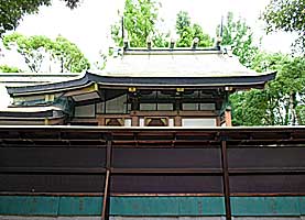 阿部野神社本殿左側面