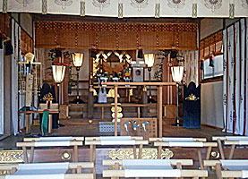 武蔵第六天神社拝殿内部