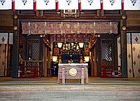 寶登山神社拝殿内部