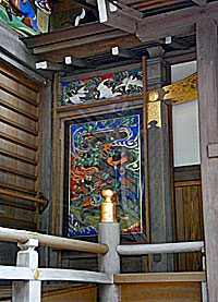 寶登山神社拝殿左脇障子