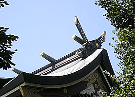 新宿諏訪神社本殿千木