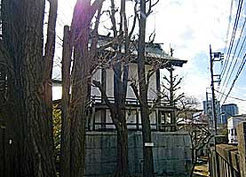 亀戸香取神社本殿左背面