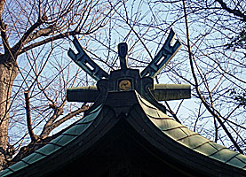 上田端八幡神社本殿千木