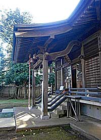 田柄北野八幡神社拝殿向拝左側面