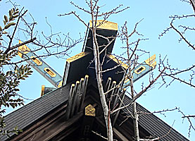 小菅神社拝殿千木