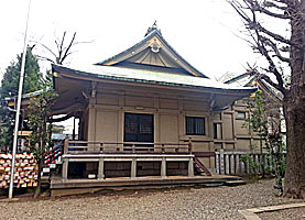 上目黒氷川神社社殿左側面