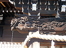 三輪里稲荷神社拝殿木鼻