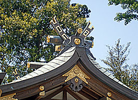武蔵野神社本殿千木