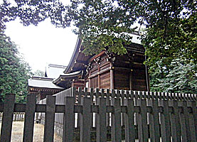 東村山八坂神社（武蔵野牛頭天王）本殿左背面