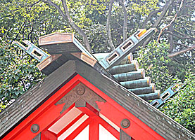 中丸熊野神社本殿千木
